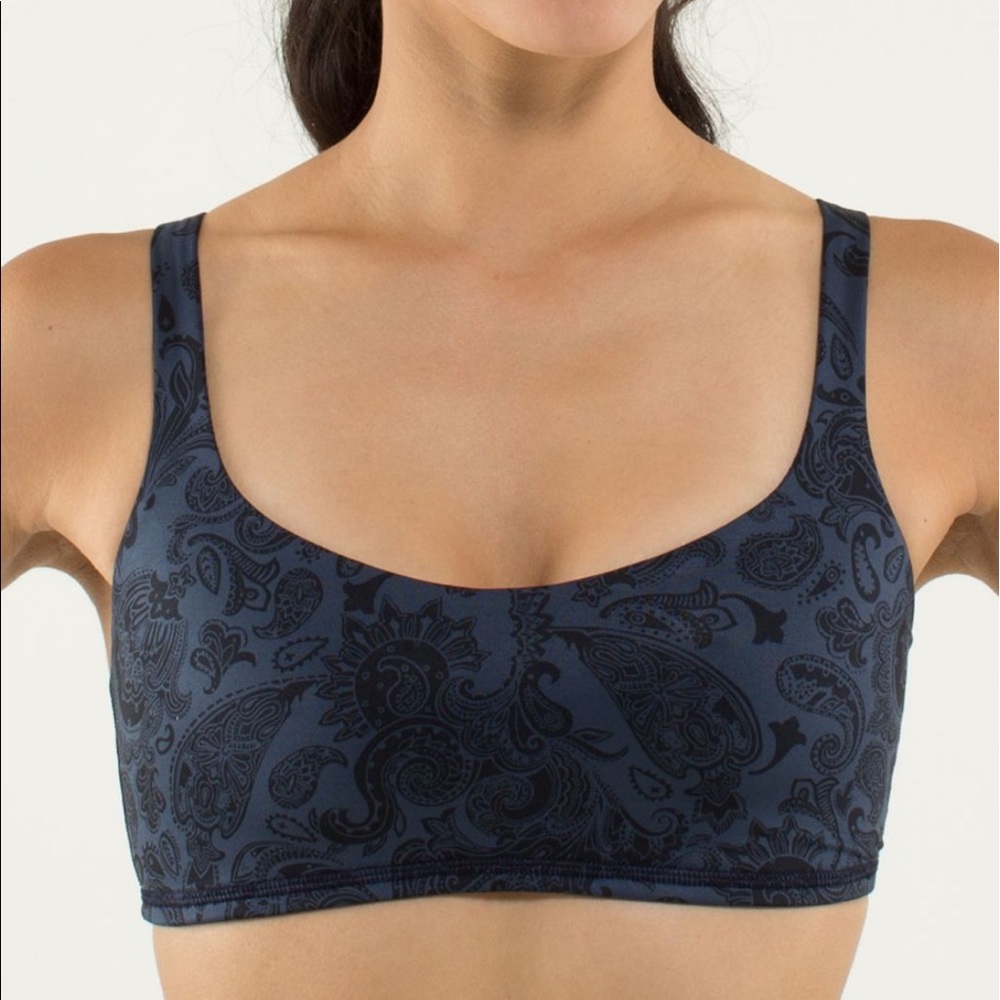 COPY - Lululemon free to be bra in inkwell paisley